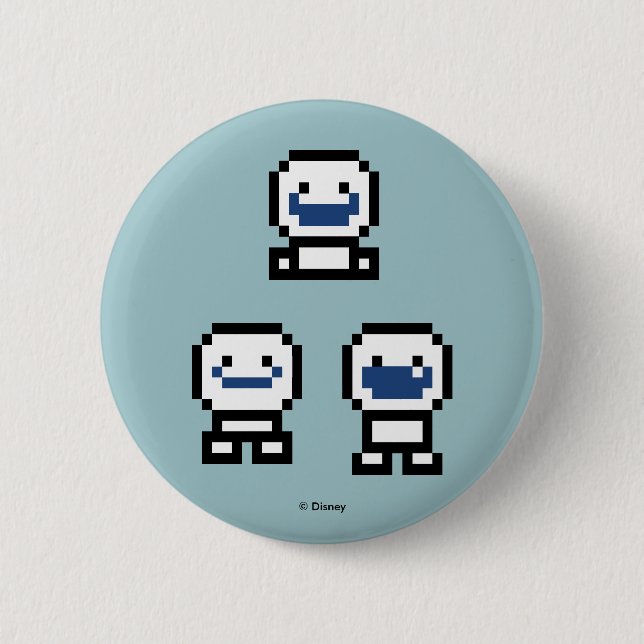 Frozen | 8-Bit Snowgies Pinback Button (Front)