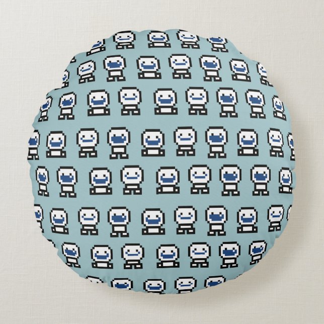 Frozen | 8-Bit Snowgies Round Pillow (Front)