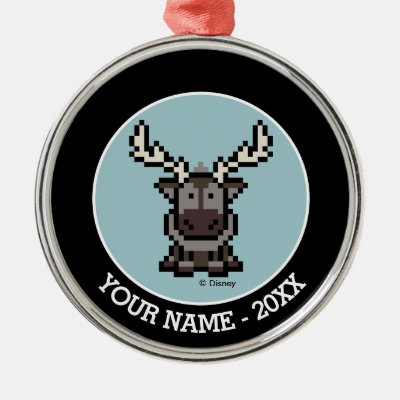 Frozen | 8-Bit Sven Add Your Name Metal Ornament