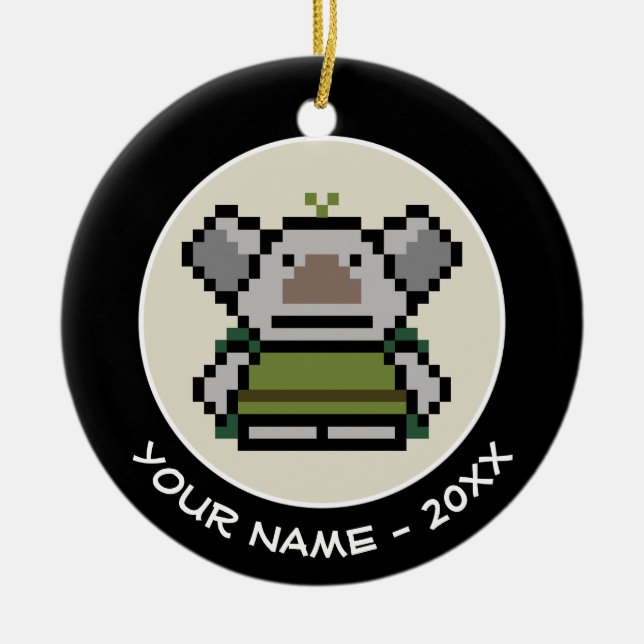 Frozen | 8-Bit Troll Add Your Name Ceramic Ornament (Front)