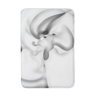 Frozen: Abstract Gray, White & Black Bath Mat