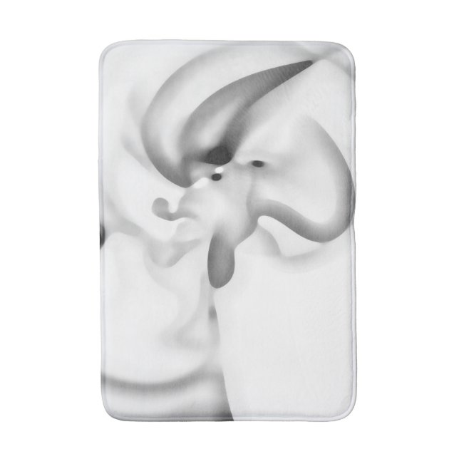 Frozen: Abstract Gray, White & Black Bath Mat (Front Vertical)