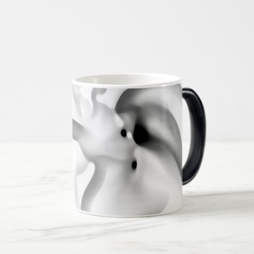 Frozen Abstract Gray White  Black Magic Mug