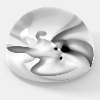 Frozen: Abstract Gray, White & Black Paperweight