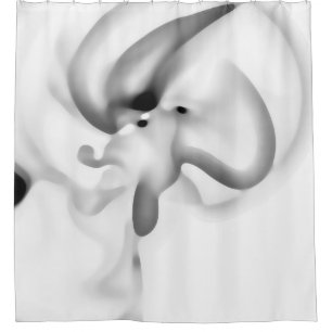 Frozen: Abstract Gray, White & Black Shower Curtain