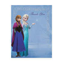 Frozen Anna and Elsa Snowflake Thank You