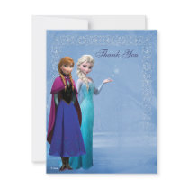 Frozen Anna and Elsa Snowflake Thank You