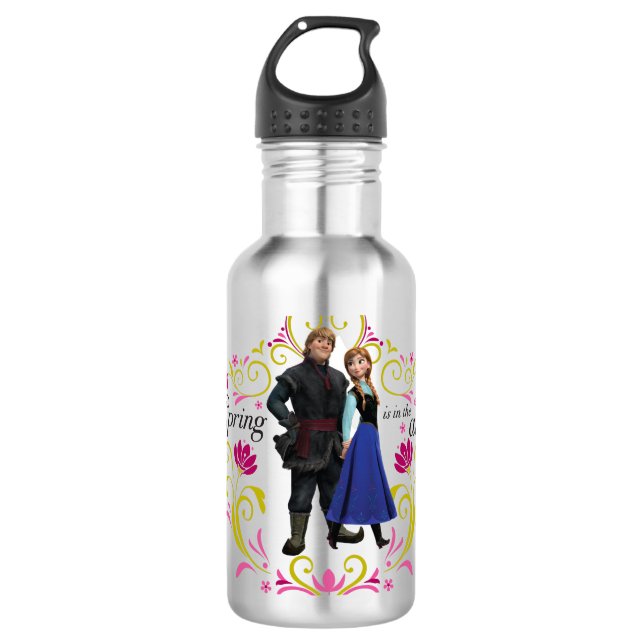 Frozen | Anna and Kristoff - Springtime Water Bottle (Front)