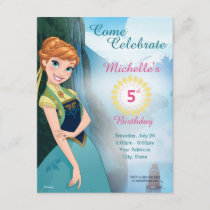 Frozen Anna Birthday Party Invitation