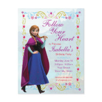 Frozen Anna Birthday Party Invitation