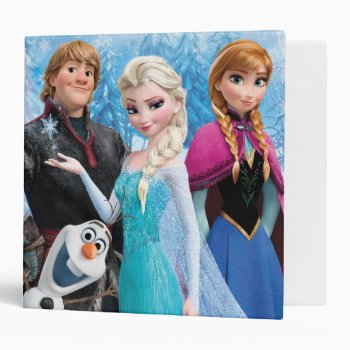 Frozen | Anna  Elsa  Kristoff And Olaf 3 Ring Binder by frozen at Zazzle