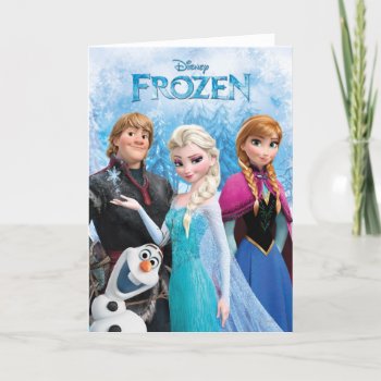 Frozen | Anna  Elsa  Kristoff And Olaf Card by frozen at Zazzle