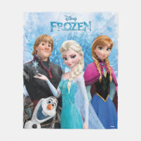Frozen | Anna, Elsa, Kristoff and Olaf Fleece Blanket