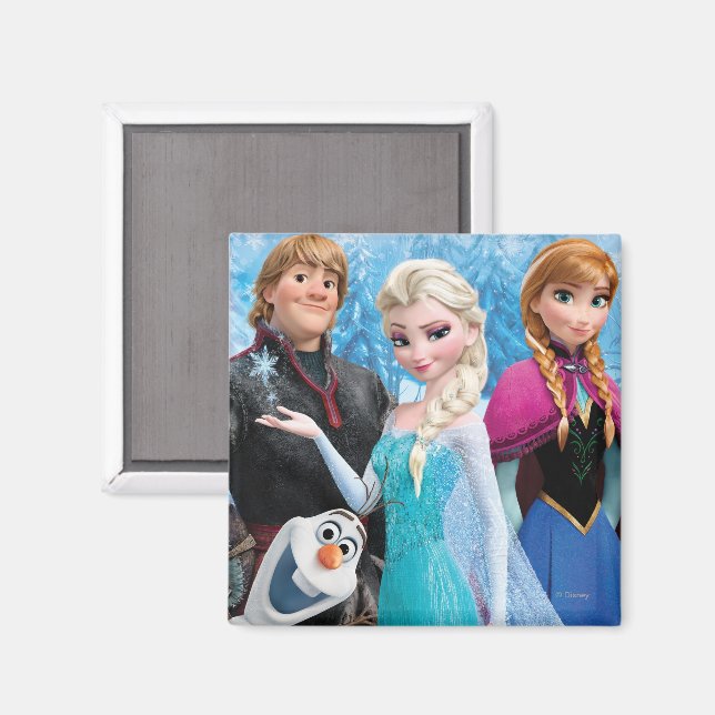 Frozen | Anna, Elsa, Kristoff and Olaf Magnet (Front/Back)