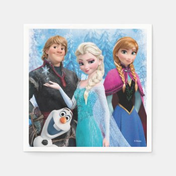 Frozen | Anna  Elsa  Kristoff And Olaf Napkins by frozen at Zazzle
