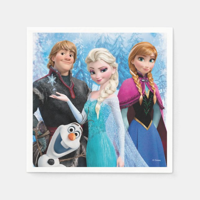 Frozen | Anna, Elsa, Kristoff and Olaf Napkins (Front)