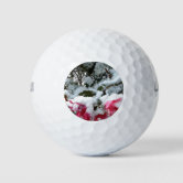 A frozen ice palace pattern. golf balls