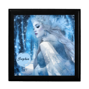 Frozen Beauty Snow Queen in Winter Wonderland Gift Box