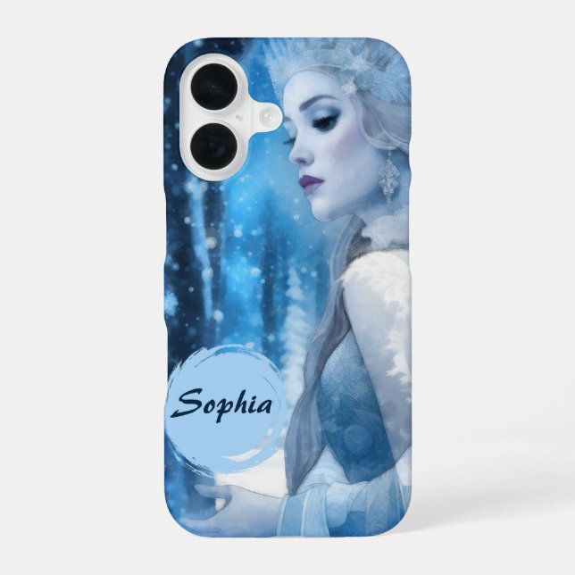 Frozen Beauty Snow Queen in Winter Wonderland iPhone Case (Back)