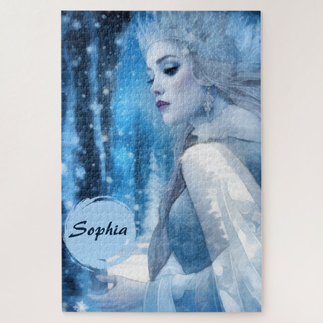 Frozen Beauty Snow Queen in Winter Wonderland Jigsaw Puzzle (Vertical)