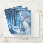 Frozen Beauty Snow Queen in Winter Wonderland Pocket Folder