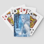 Frozen Beauty Snow Queen in Winter Wonderland Poker Cards