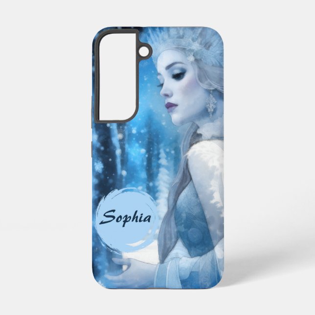 Frozen Beauty Snow Queen in Winter Wonderland Samsung Galaxy Case (Back)