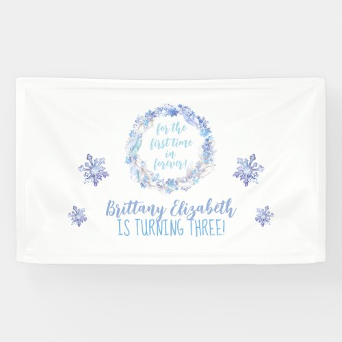 Frozen Birthday Backdrop Any Age Frozen Banner