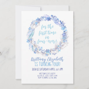 Frozen Birthday Invite 4th Birthday Frozen Invite