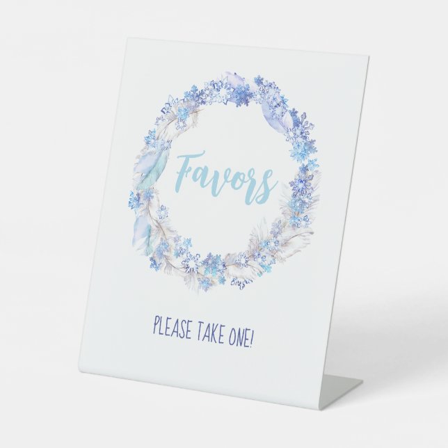 Frozen Birthday Party Favors Sign (Front)