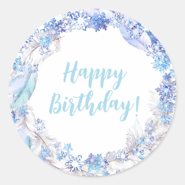 Frozen Birthday Stickers (Front)