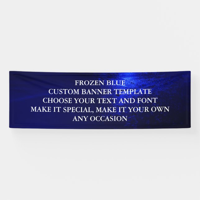 FROZEN BLUE CUSTOM BANNER TEMPLATE (Horizontal)