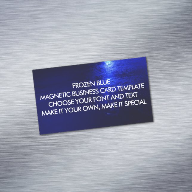 FROZEN BLUE MAGNETIC BUSINESS CARD TEMPLATE (In Situ)