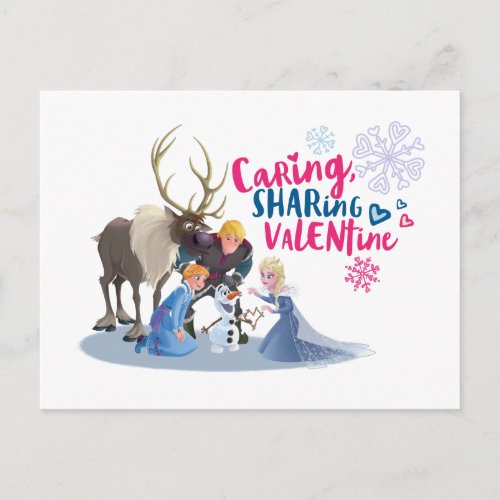 Frozen  Caring Sharing Valentine Holiday Postcard
