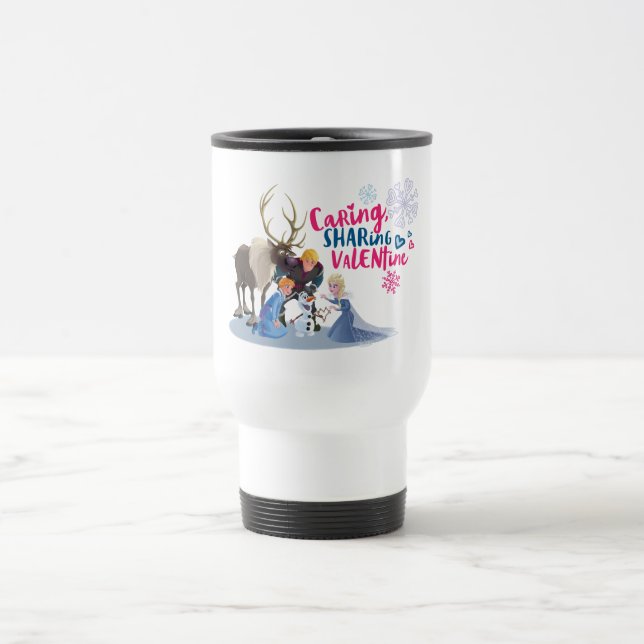 Frozen | Caring, Sharing Valentine Travel Mug (Center)