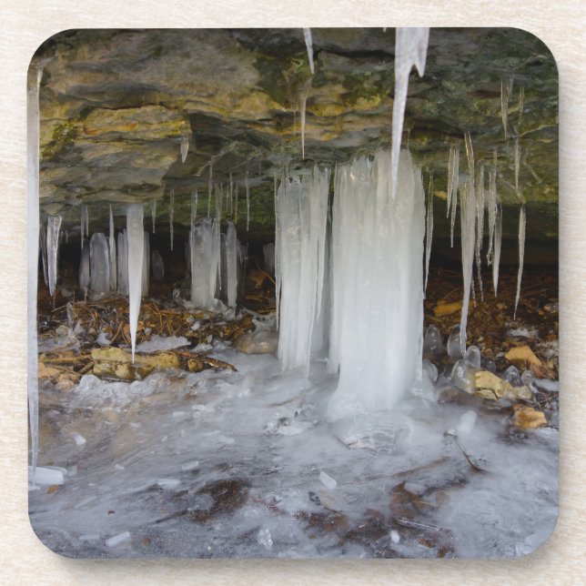 Frozen Cave Beverage Coaster (Front)