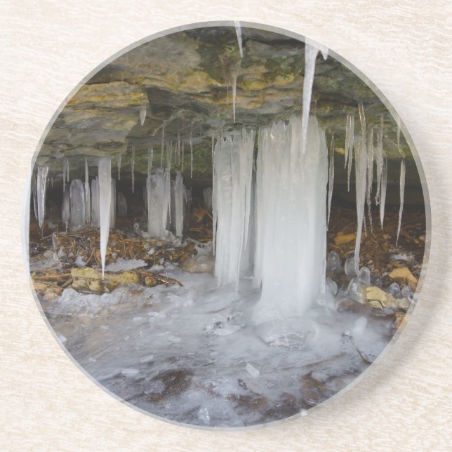 Frozen Cave Sandstone Coaster (Front)