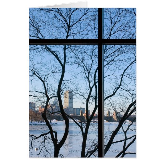 Frozen Charles River Basin, Boston MA, Card (Front)