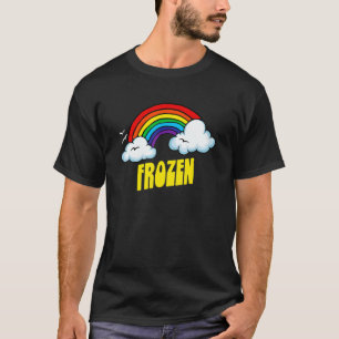 Frozen Cute Sarcastic Retro Vintage 80's Rainbow T-Shirt