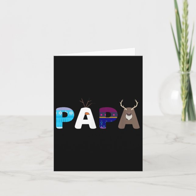 Frozen Dad And Mom Birthday Papa Family Party Snow Card (Front)