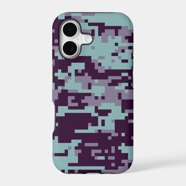 Frozen Digital Camo Pattern Iphone Case (Back)