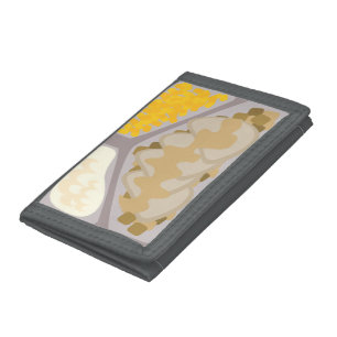 Frozen Dinner Time Kitschy Fifties Food Trifold Wallet