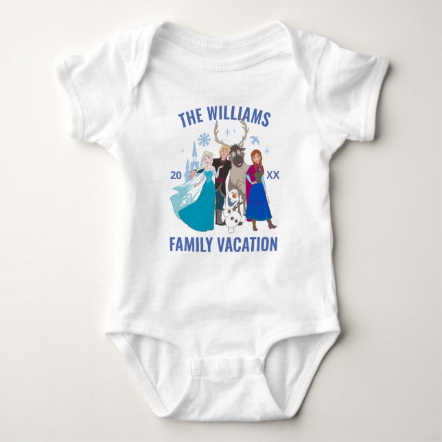 Frozen Disney Family Vacation Baby Bodysuit (Front)
