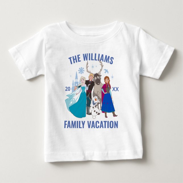 Frozen Disney Family Vacation Baby T-Shirt (Front)