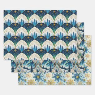 Frozen Elegance Wrapping Paper Sheets