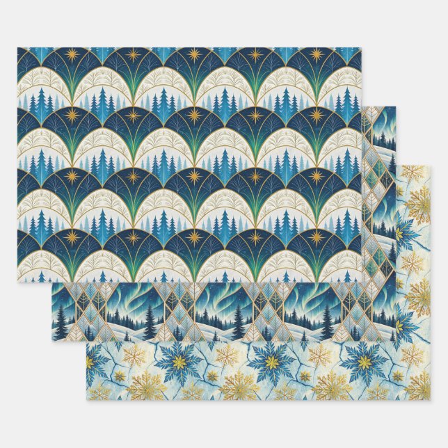 Frozen Elegance Wrapping Paper Sheets (Set)