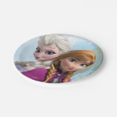 Frozen Elsa and Anna Birthday Paper Plates (Angled)