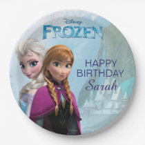 Frozen Elsa and Anna Birthday Paper Plates