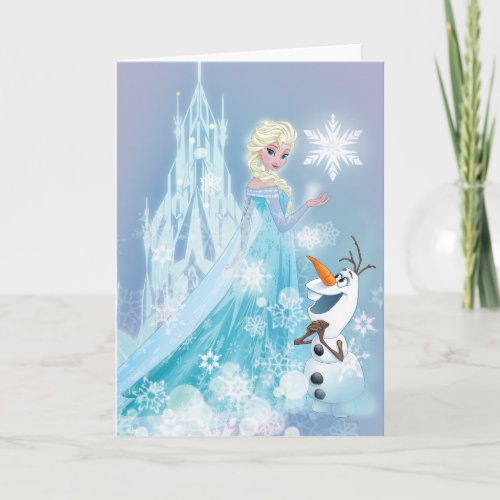 Frozen  Elsa and Olaf _ Icy Glow Card