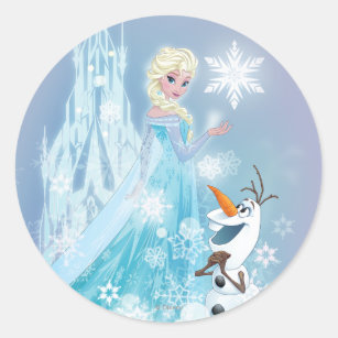 Sticker 14X Die Eiskönigin Disney Olaf taut auf 